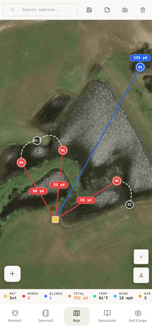 FieldMarx mobile app showing the same training setup synced across devices.